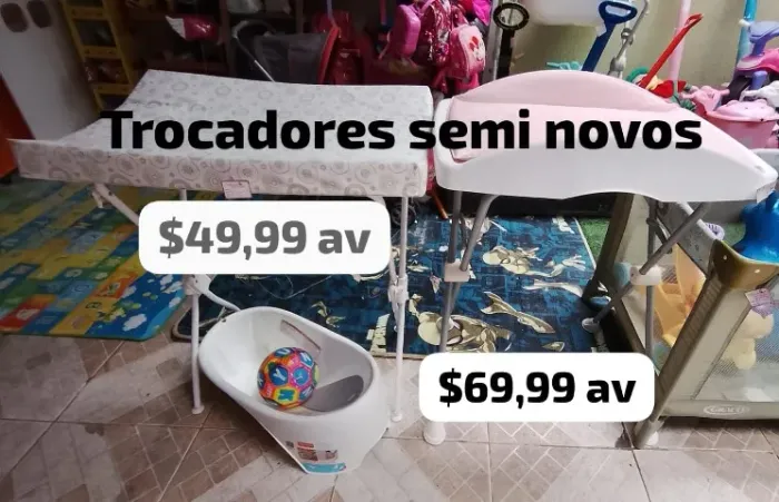 Trocadores de Fraldas semi novos, menino e menina Dobraveis