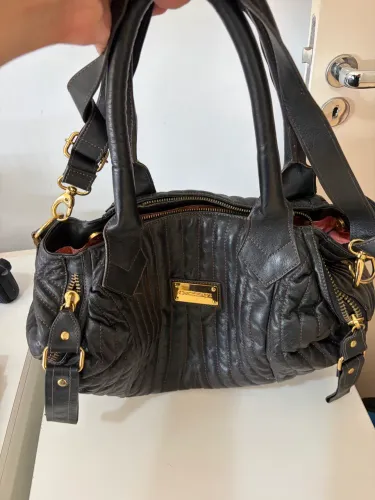 Bolsa de couro preta