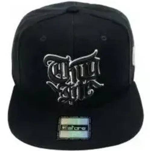 Boné E-stars Thug Life Aba Reta Preto/branco Premium