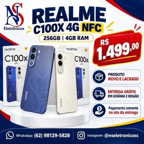 Realme C100X 256GB 4GB RAM Lacrado Entregamos Gratis Garantia