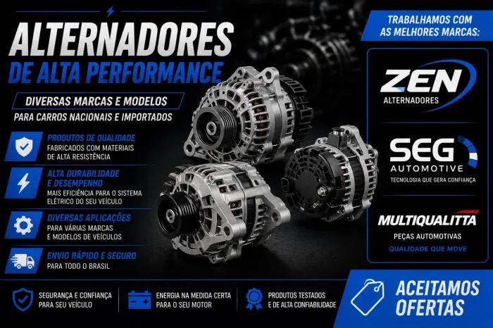 Alternadores ZEN, SEG Automotive e Multiqualita