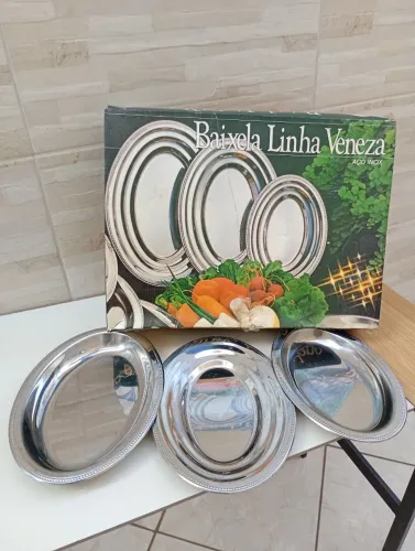 Três travessas inoxidável!