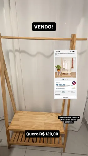 Cabideiro com sapateira