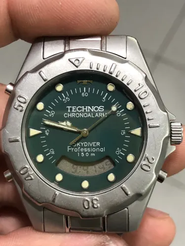 Technos skydiver mostrador verde