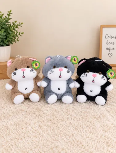 Gatinho de Pelúcia 35cm - 3 Cores à Escolha