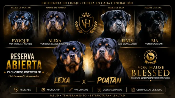 Filhote rottweiler com pedigree