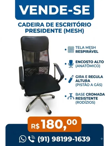 Vende-se cadeira presidente