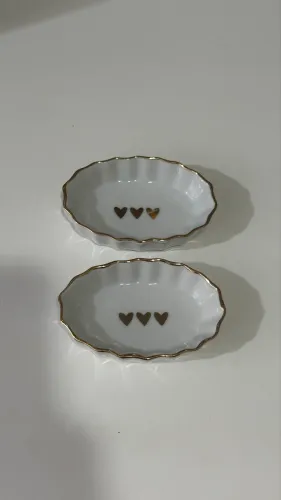 2 mini bowls ovais Amo Estampa 9x6cm