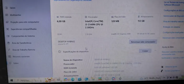 Notebook Acer Intel Core i3