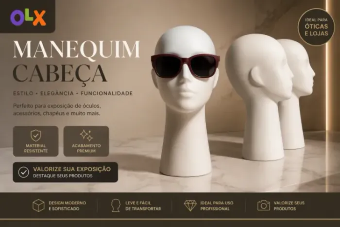 Cabeça de Manequim Luxo alta qualidade