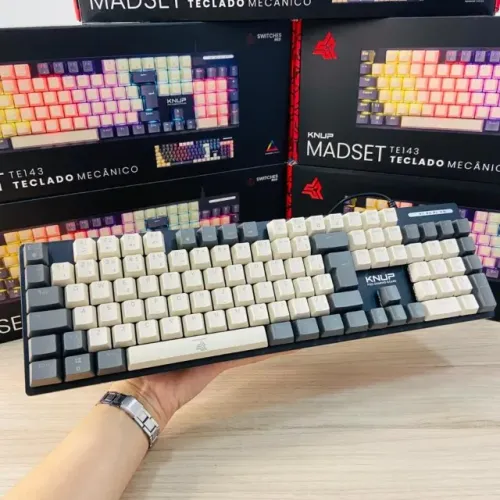 Teclado Mecânico Gamer Knup KP-TE143 Switch Red Rainbow LED