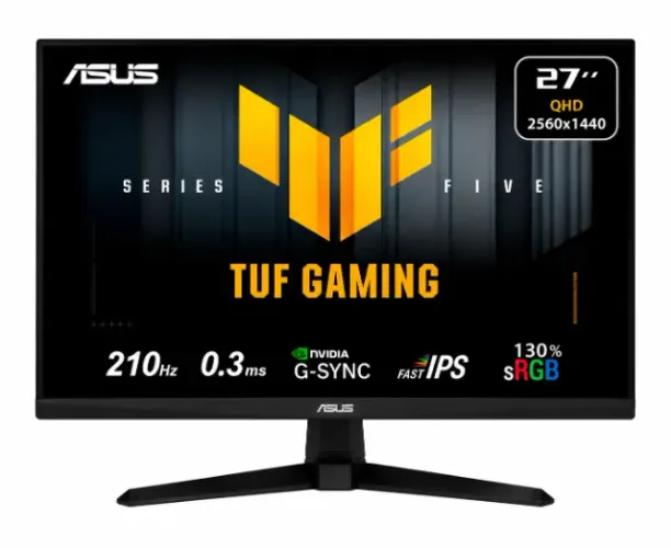 Monitor Gamer ASUS TUF 27 QHD, 210Hz, 0.3ms Fast IPS, G-Sync Comp, FreeSync Premium, HDR10