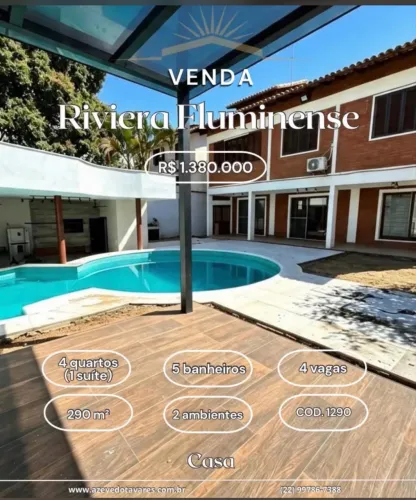 Excelente casa a venda na Riviera Fluminense 
