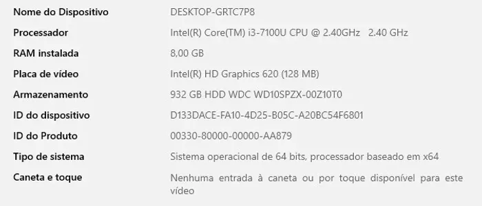 Notebook i3 7100 Positivo
