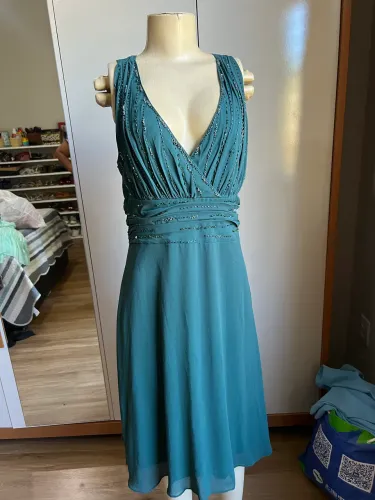 Vestido de festa vintage verde - Bazar