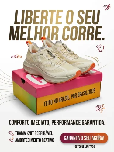 Corre 4 branco com laranja