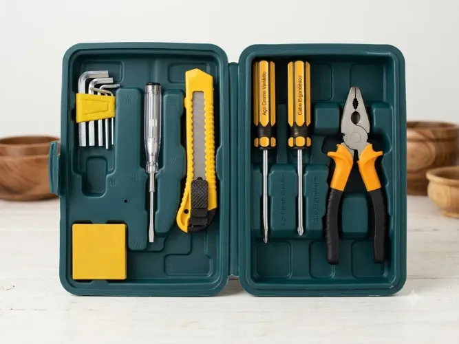 Kit de Ferramentas Completo: O essencial para pequenos reparos!