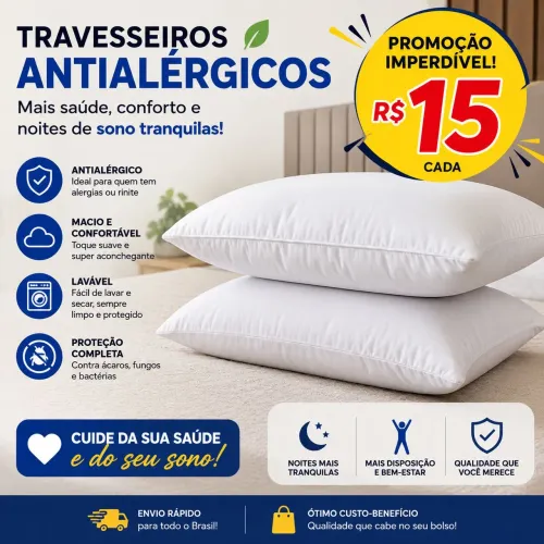 Travesseiro antialérgico