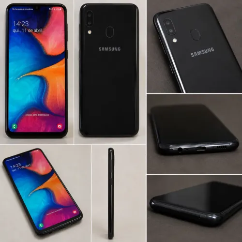 Samsung Galaxy A20 Preto 32GB + Carregador + Cabo + Capinha