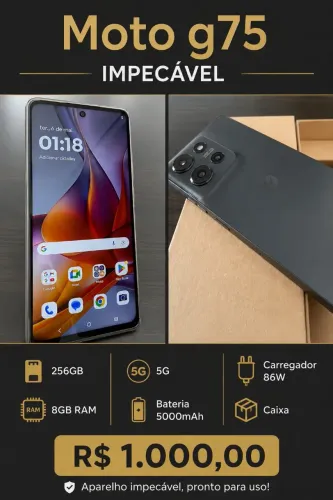 Motorola G75 zerado ac trocas Jundiaí SP