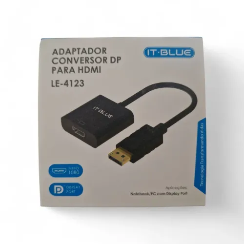 HDMI Video Capture Novo + Adaptador DP para HDMI<br>Adaptadores HDMI/DP Novos - Nunca Usados