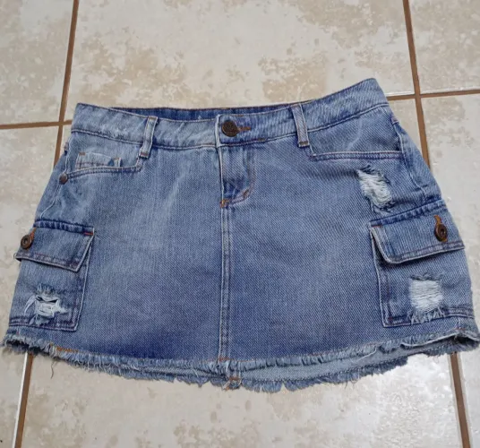 Saia cargo Carmen jeans tamanho 40