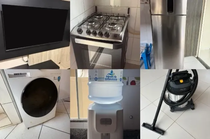 Lote de móveis e eletrodomésticos