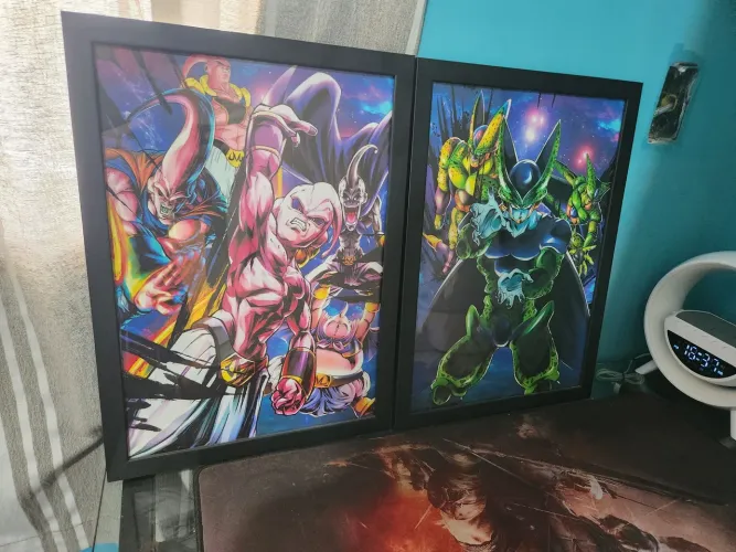 Quadros Dragon Ball vidro 45x33