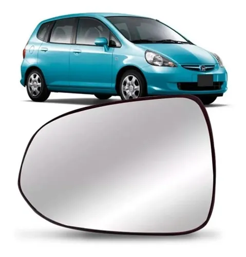 Lente Com Base Retrovisor Honda Fit 2003 a 2008 Direito