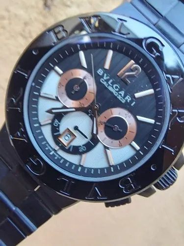 Relógio Bulgari Diagono Calibro 303 Homem De Ferro Preto 43mm Premium