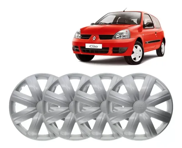 Jogo 4 Peças - Calota Aro 14  - Renault Clio / Logan 2007 - 2008 - Grid