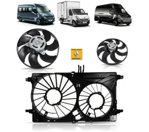 defletor com ventoinhas - renault master 2.3 2014 a 2021 - 214754524R
