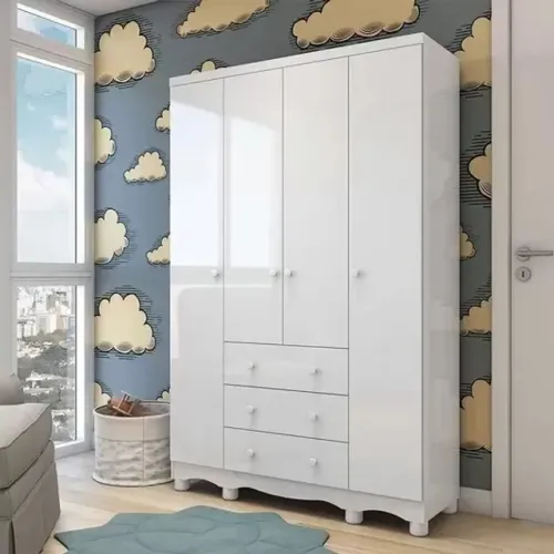 Guarda Roupa em MDF 04 Portas Junior (Novo)
