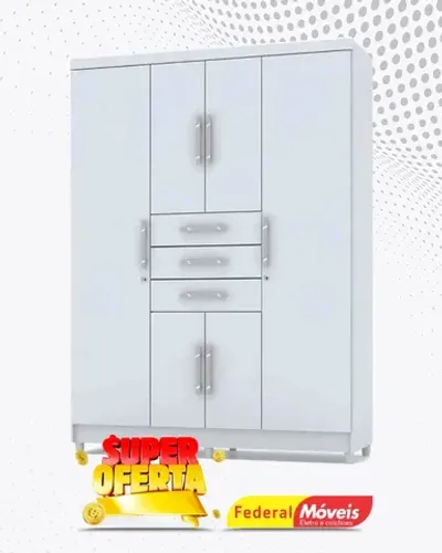 Guarda Roupa Casal 6 Portas 3 Gavetas Direto da Fabrica Fazemos Entrega