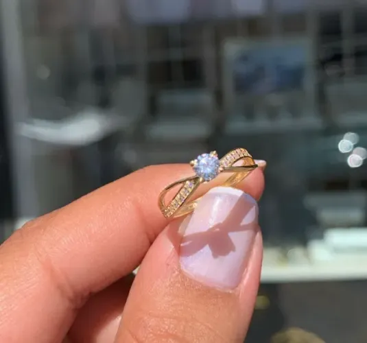 Anel infinito de ouro18k