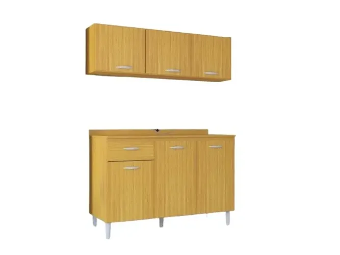 Combo Balcão + Aéreo Poquema 1,20 Damasco Até 12x - Frete Grátis 