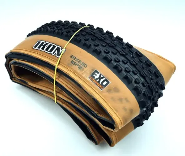 Pneu 29 Bicicleta MTB Maxxis Ikon 29 x 2.2" EXO Kevlar Faixa Marrom Cravos Baixos 9741