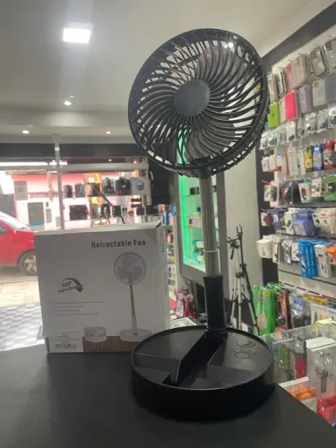 Ventilador Portátil Dobrável Velocidades Recarregável USB Retrátil Mesa Forte Silencioso