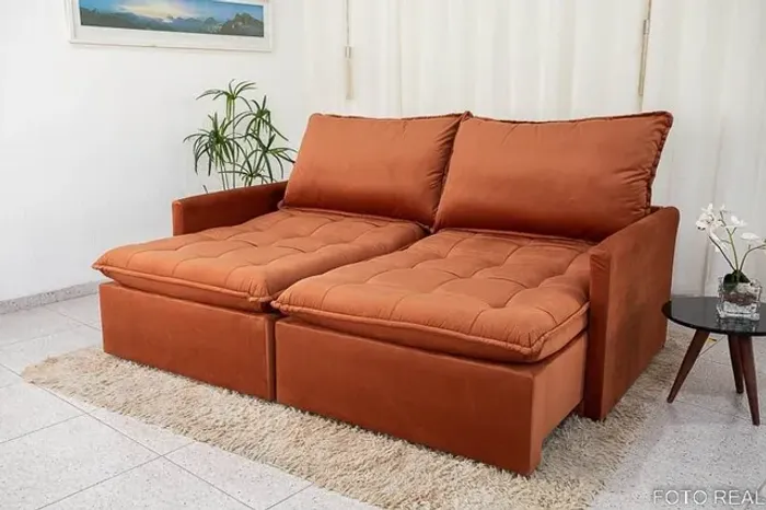 Sofá Retrátil Reclinável e Sofá Cama Málaga 2.15m !! Rf81188m