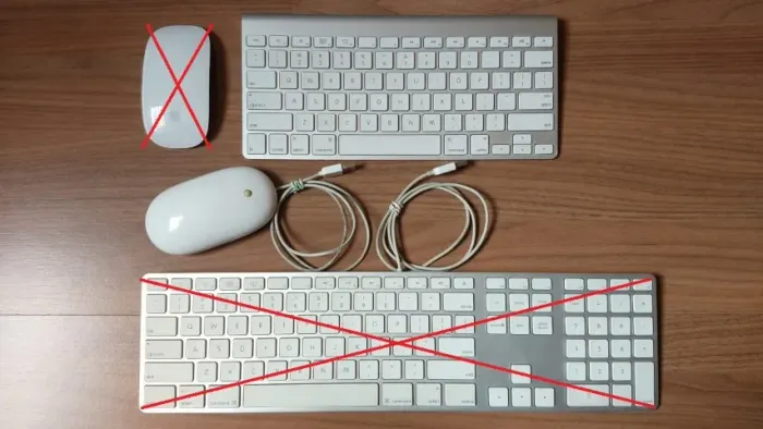 Apple Mouse com fio e Teclado Sem Fio