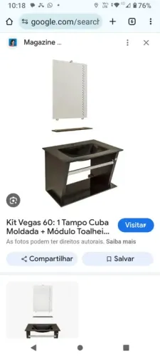 Gabinetes com Cubas de vidro Toalheiro