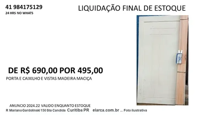 anuncio 2024.21 porta  ext   maciça 80 210 mais caixilho 14 cm de 690,00  por 495,00