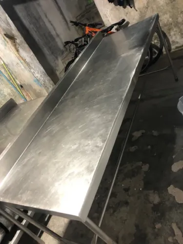 Mesa de Aço Inox Medida 2,20x0,70 - Semi-Nova