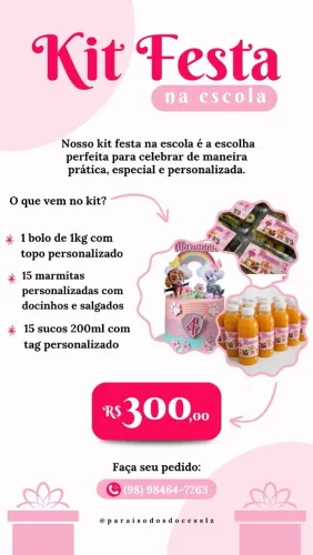 Kit festa na escola
