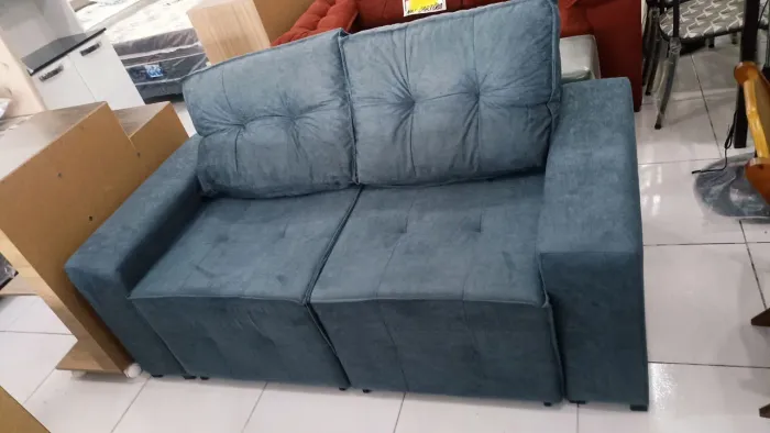 Sofá 2 lugares Retrátil em Tecido Suede-NOVO!!
