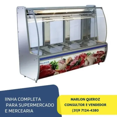 Balcão de Açougue 2M Inox 220v Polo Frio