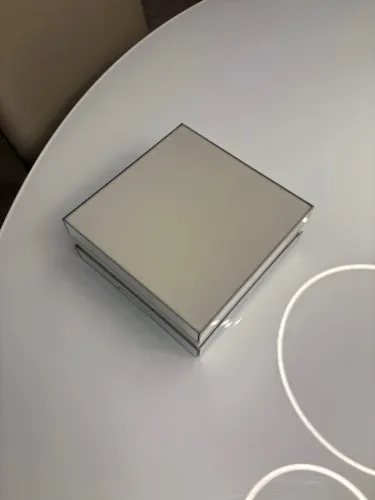 Plafon acrílico branco espelhado 18 x 18