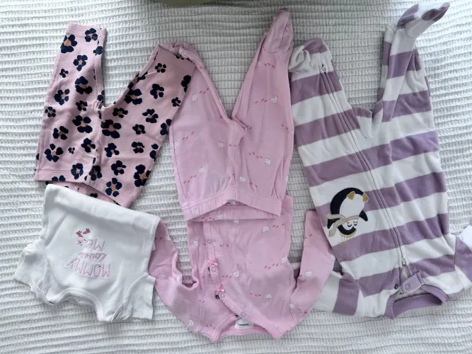 Kit Roupas Bebê Menina - Body, Macacão, calça tamanho 3 meses 