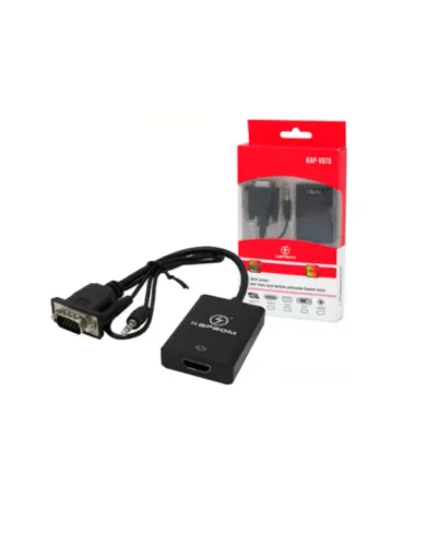 ADAPTADOR CONVERSOR VGA MACHO PARA HDMI FEMEA KAPBOM KAP-V078