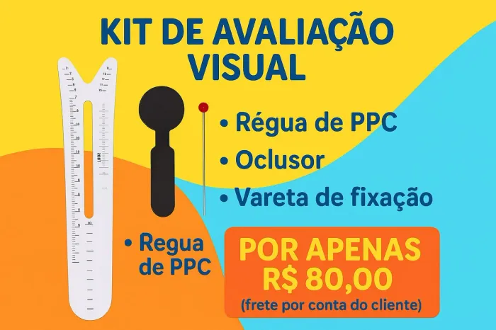 Promoção de Kit de Avaliação Visual - Régua, Oclusor e Vareta